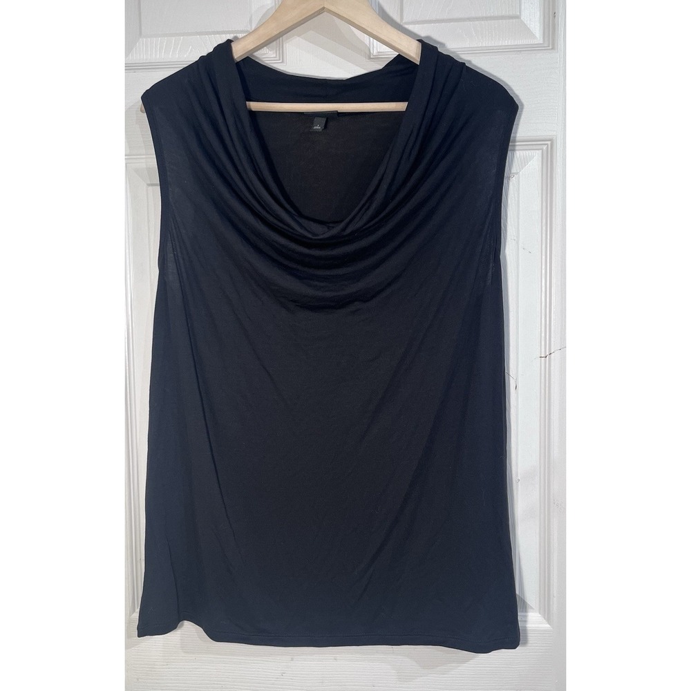 TORRID Size 1 14-16 Black Cowl Neck Tank Top Lightweight NWOT